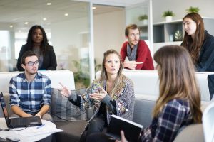 Group of people doing business meeting
